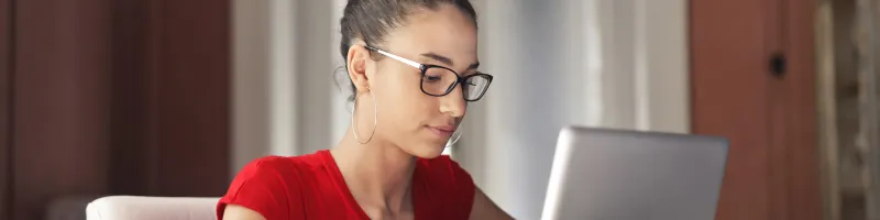 Young woman working on computer