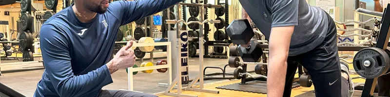 Student working out